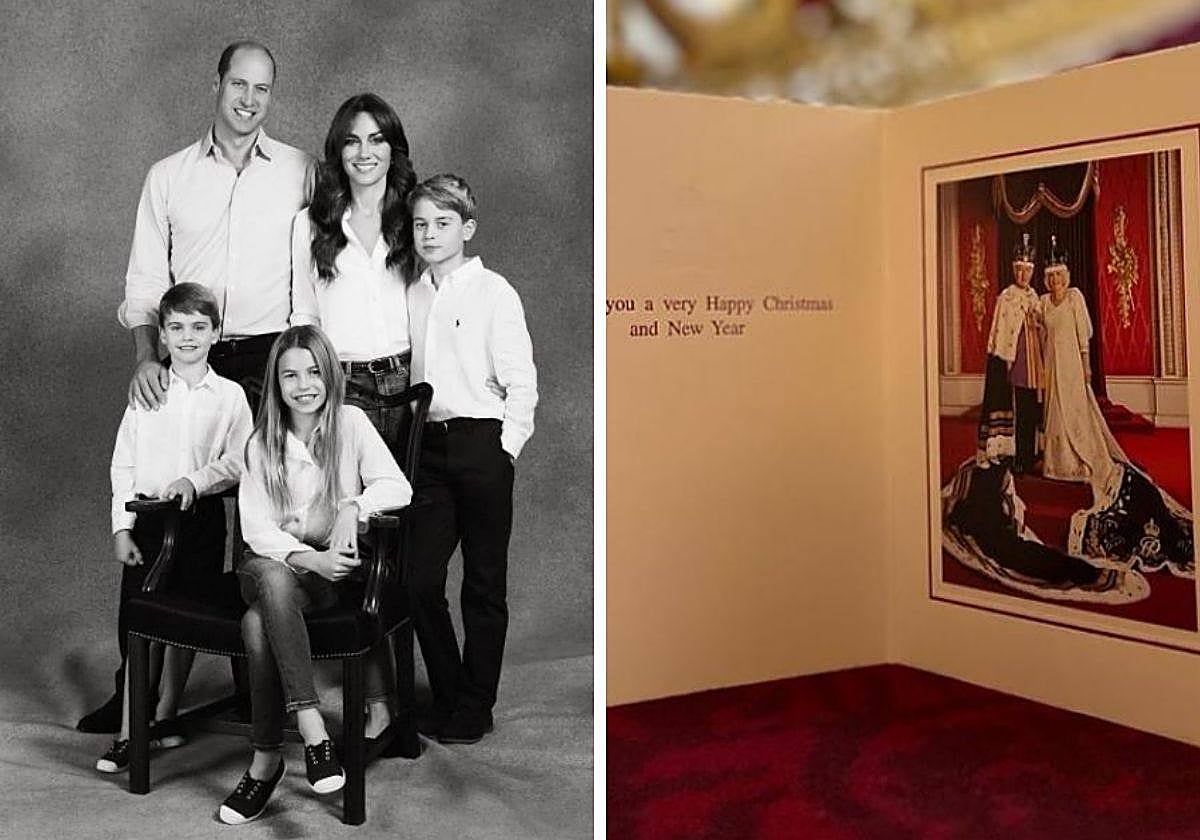 Las felicitaciones de Navidad de los Príncipes de Gales y los Reyes de Inglaterra