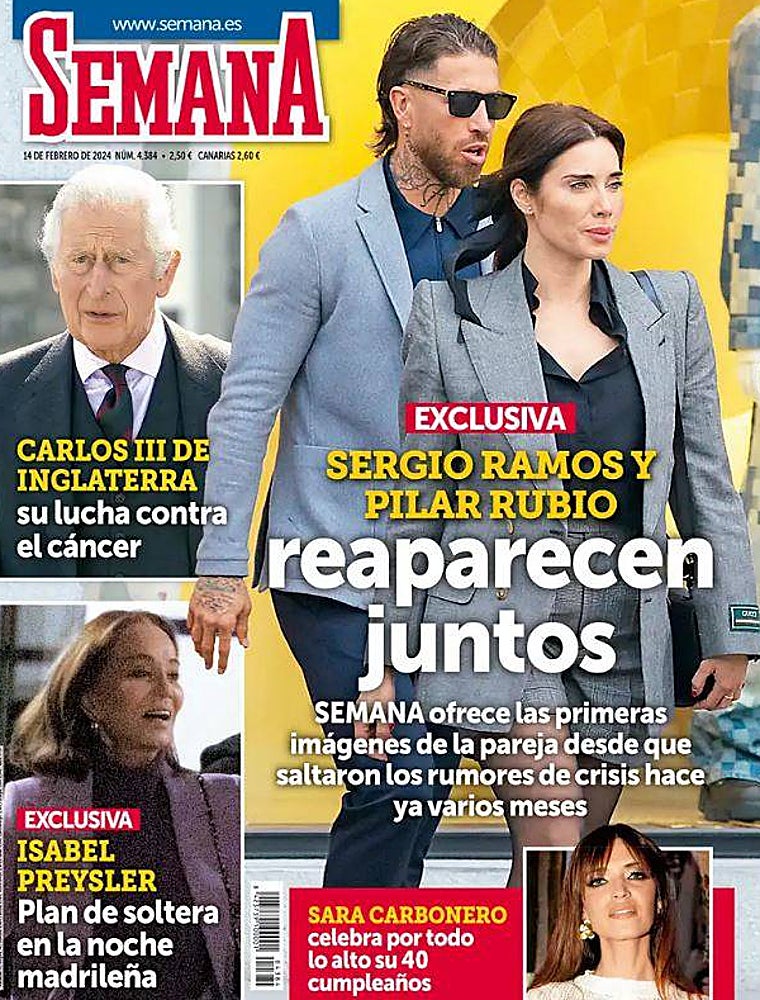 La reaparición de Pilar Rubio y Sergio Ramos: las revistas de la semana