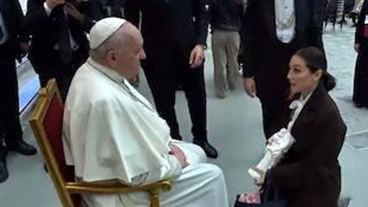 Tamara Falcó en su visita al Papa Francisco