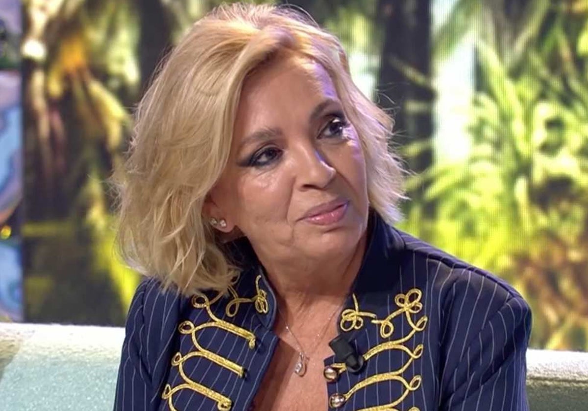 Carmen Borrego en el plató de 'Supervivientes'