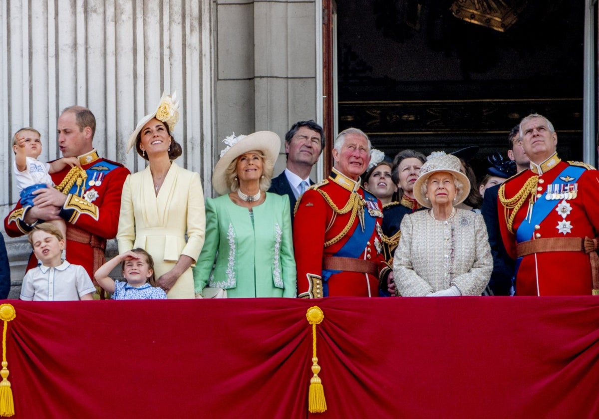 Algunos de los miembros de la Familia Real británica