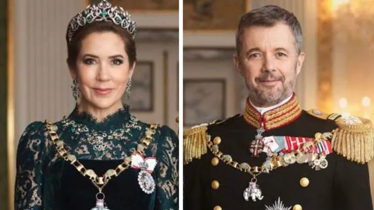 Los detalles simbólicos del primer retrato oficial de los Reyes de Dinamarca