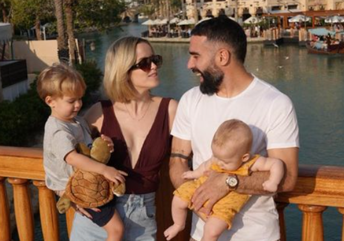 Dani Carvajal, fuera del campo: su mujer, sus hijos y su padre que se hizo famoso en la final de la Champions