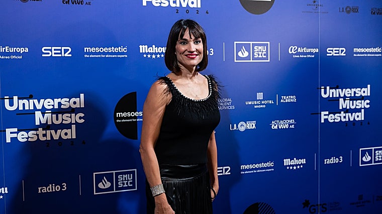 Irene Villa en el posado, minutos antes del concierto