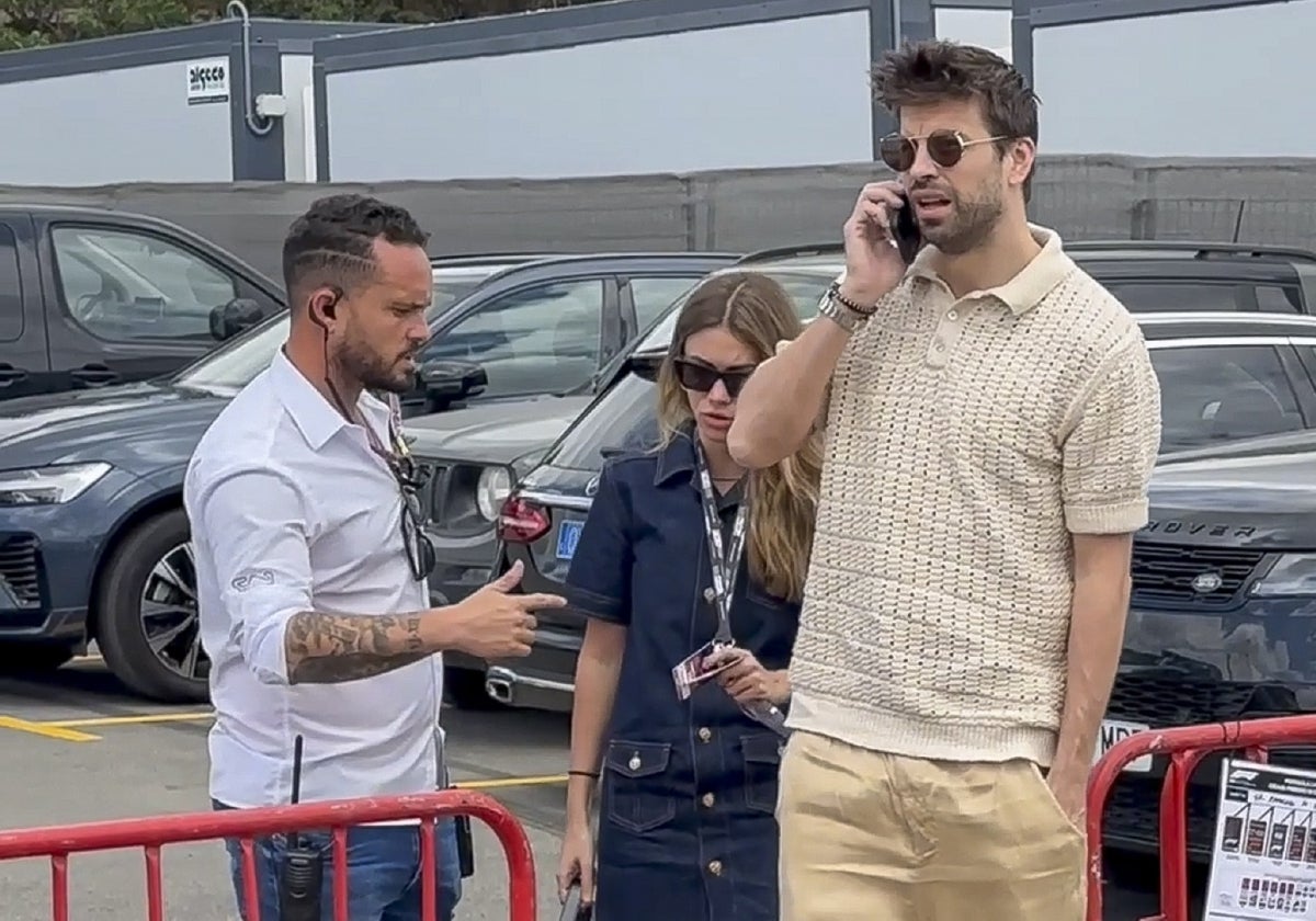 Clara Chía y Gerard Piqué en el GP de España de Fórmula 1