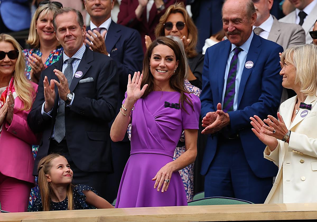 Kate Middleton durante la final masculina de Wimbledon