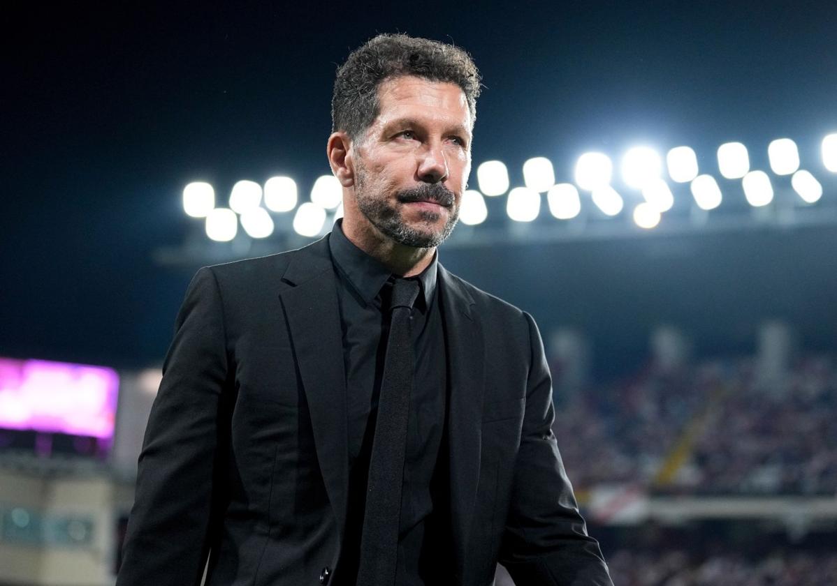 El entrenador del Atlético de Madrid Diego Pablo Simeone