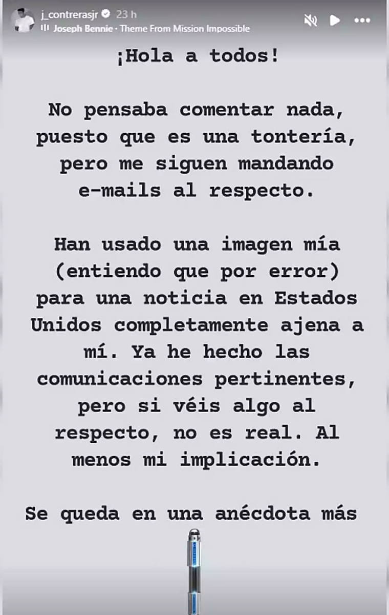 Julián Contreras denuncia la utilización no autorizada de su imagen en medios extranjeros