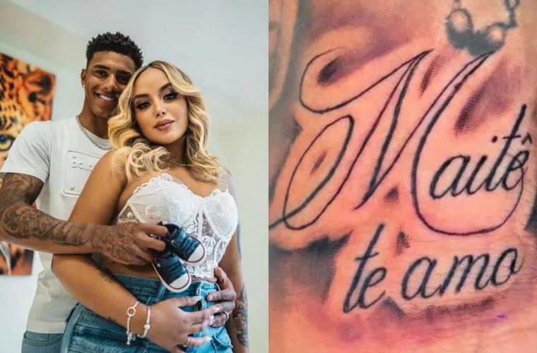 El futbolista Vinícius Tobias se tatuó el nombre de su hija antes de saber que no era el padre biológico