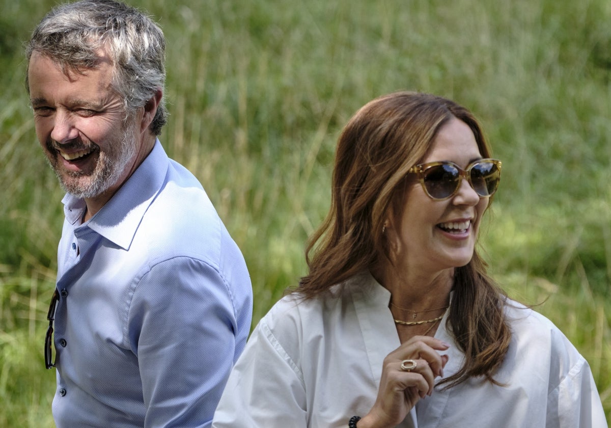 Federico y Mary de Dinamarca, durante su visita a Bornholm del pasado verano.