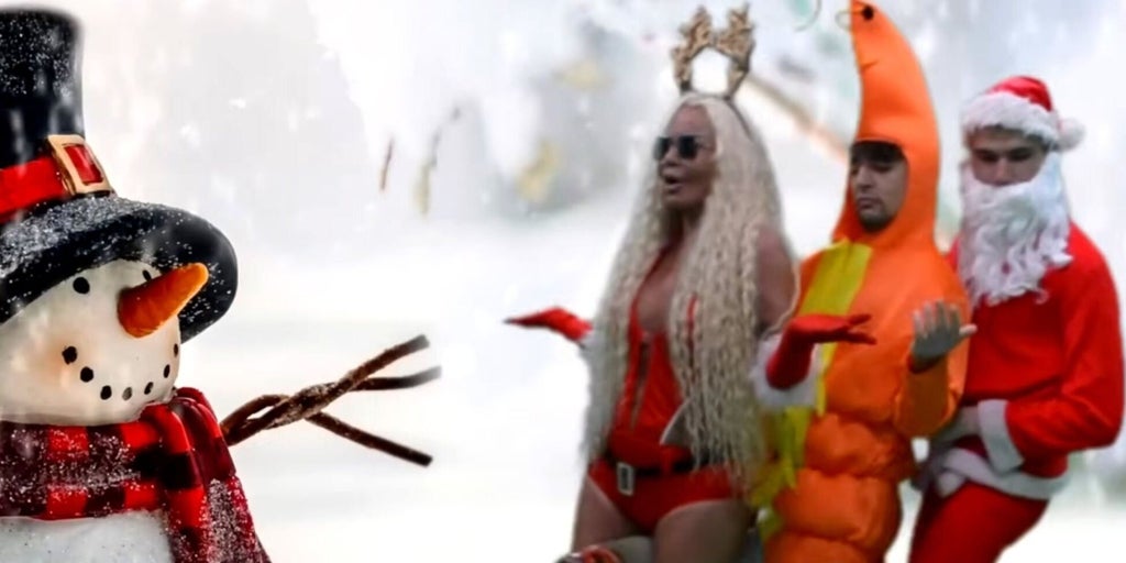 Leticia Sabater lanza su nuevo y delirante villancico navideño: lluvia de marisco, conga y cumbia en la nieve