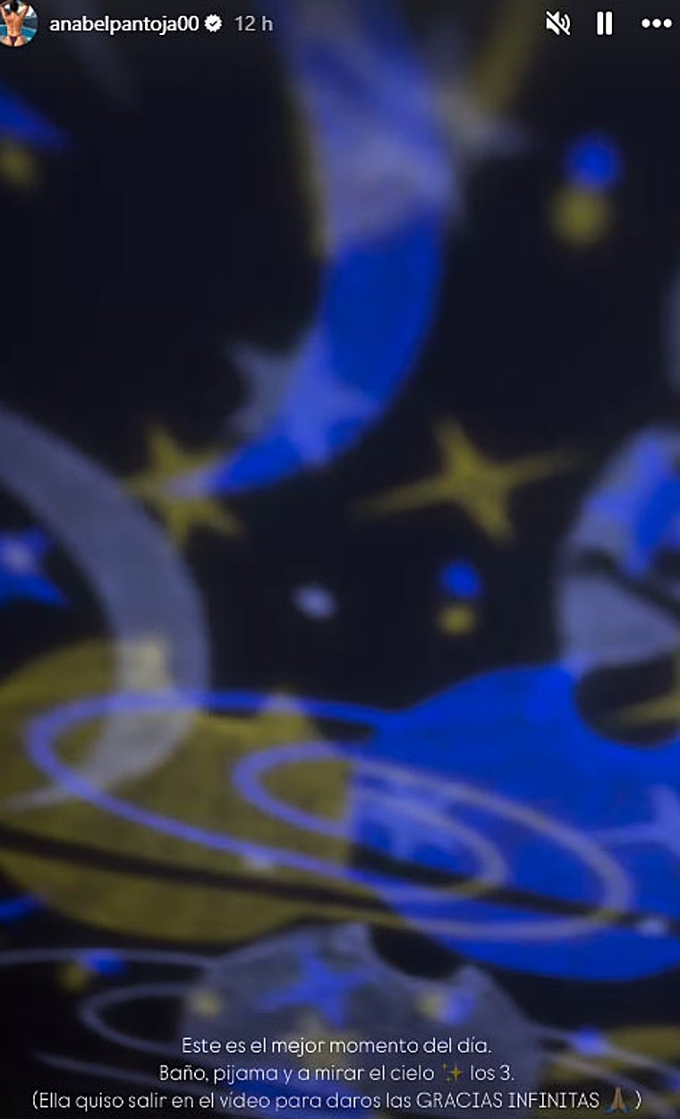 La feliz rutina de Anabel Pantoja: baño, mirar al cielo los tres y rezar por su hija