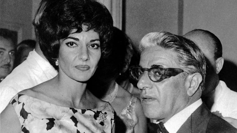 Aristóteles Onassis junto a María Callas