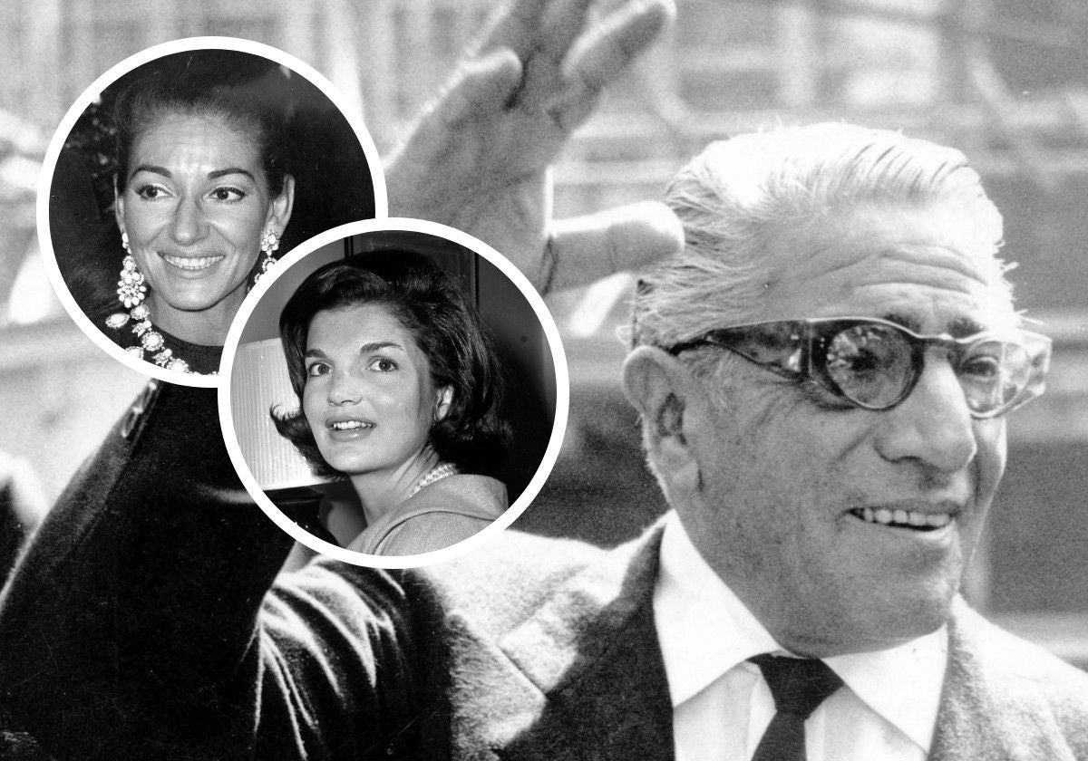 Aristóteles Onassis junto a las dos mujeres de su vida: María Callas y Jacqueline Kennedy