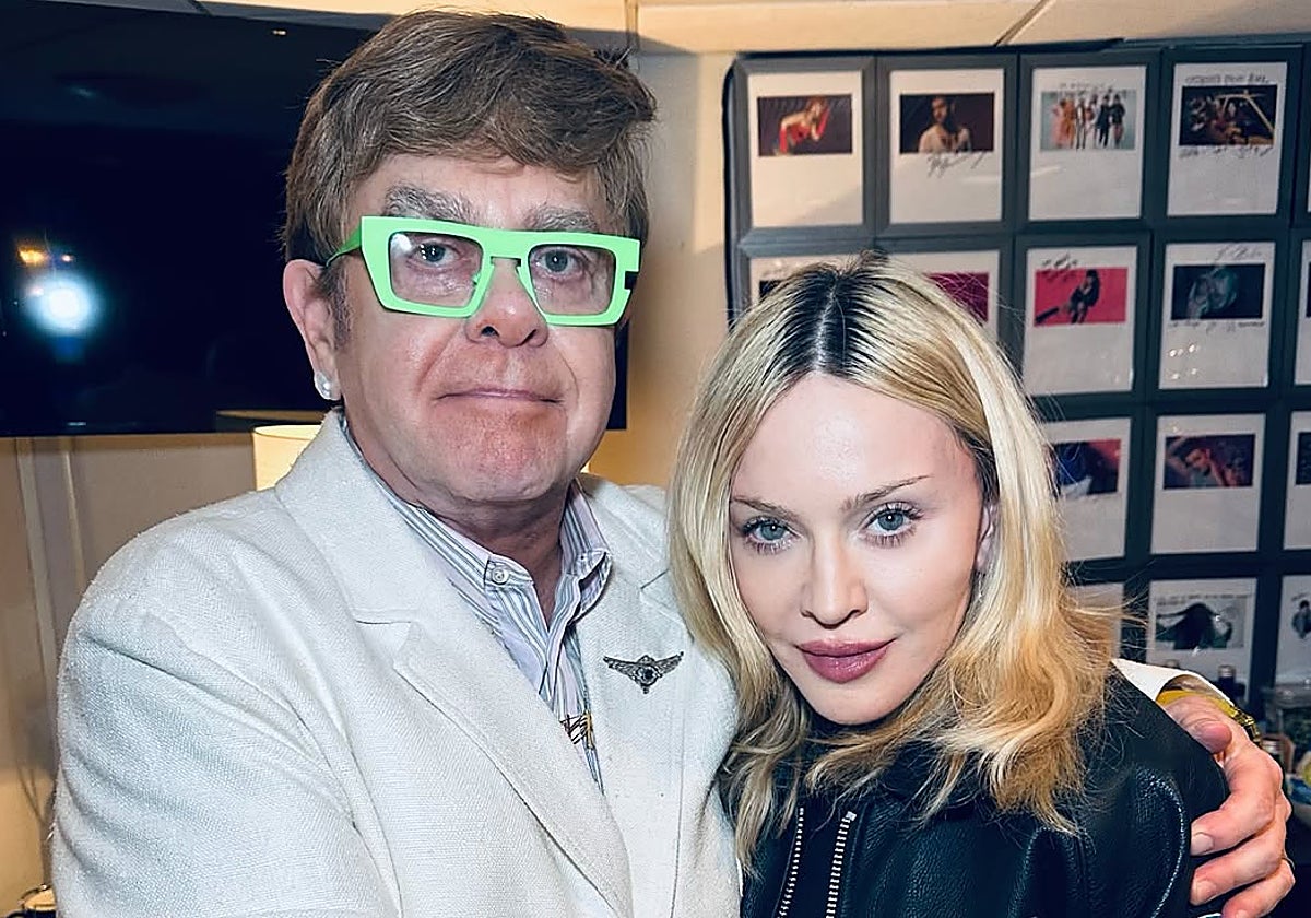 Madonna y Elton John firman la paz tras más de dos décadas enfrentados: «Hemos enterrado el hacha»