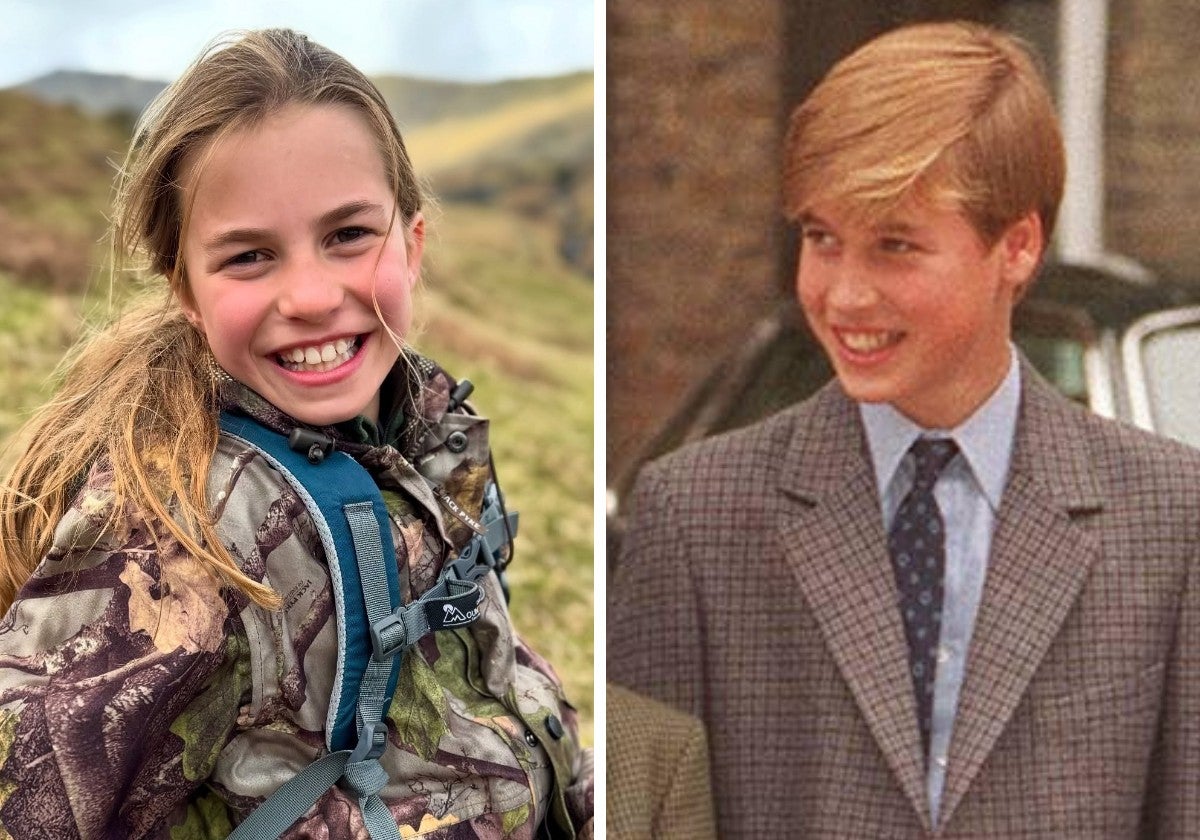 Charlotte en su foto de décimo cumpleaños junto a su padre con 13 años