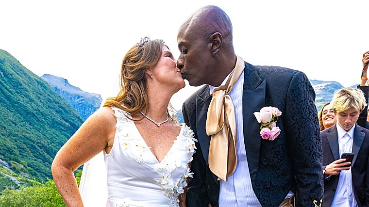 Durek Verrett y Marta Luisa de Noruega, el día de su boda