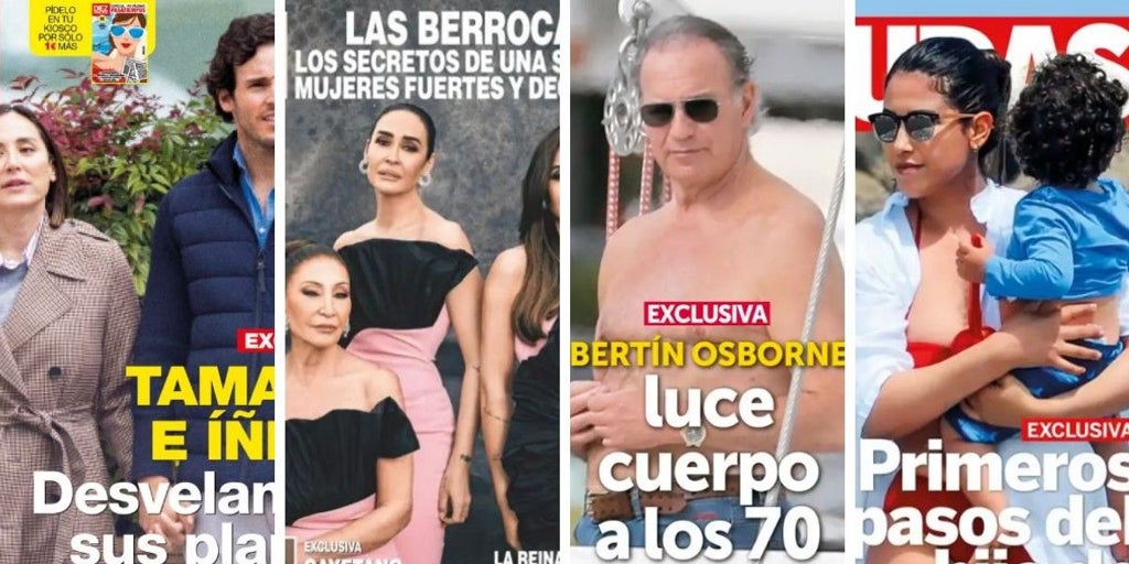 Las vacaciones en la playa por separado de Bertín Osborne y Gabriela Guillén y su hijo: las revistas de la semana
