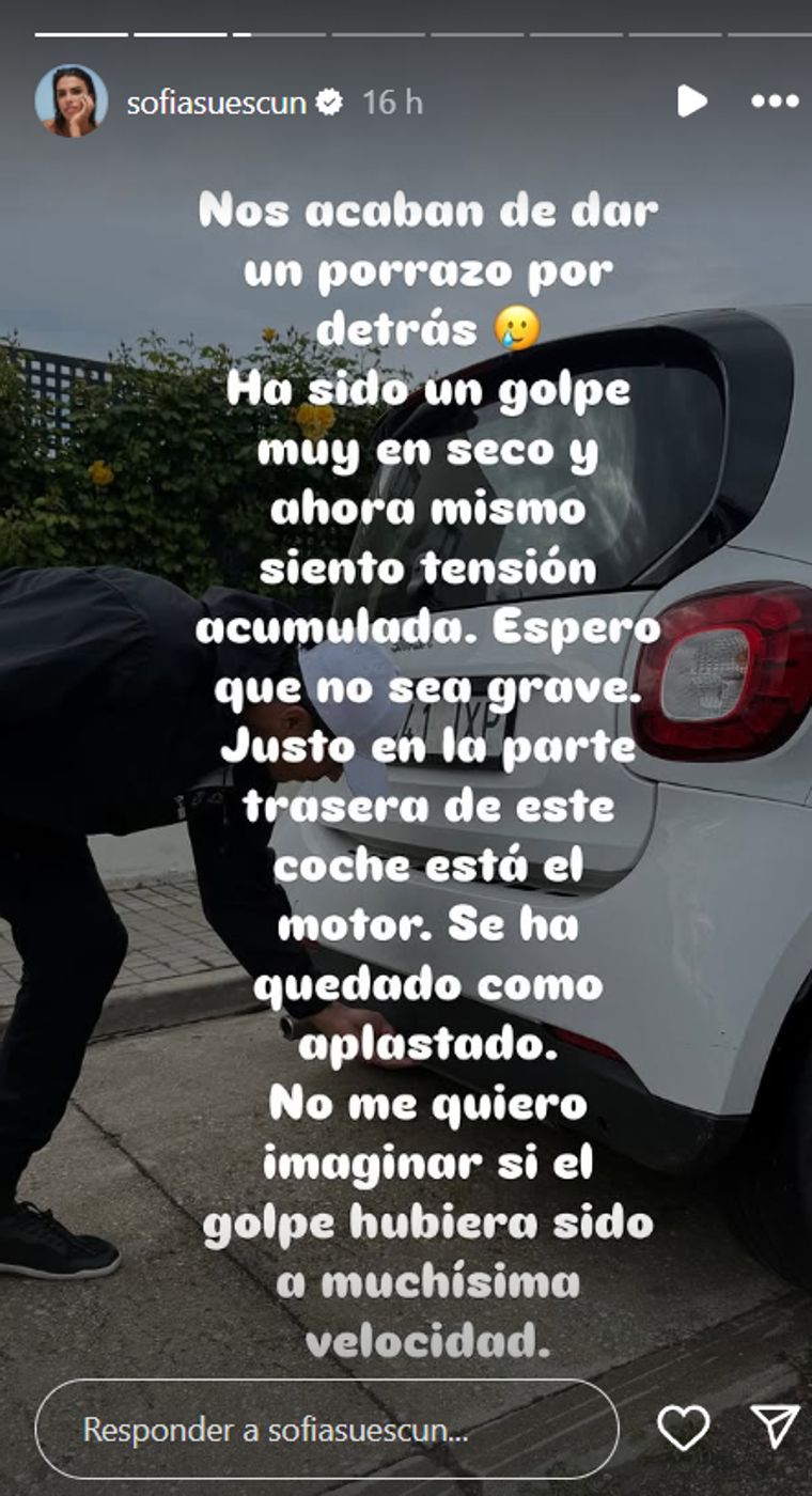 Sofía Suescun y Kiko Jiménez sufren un accidente de coche
