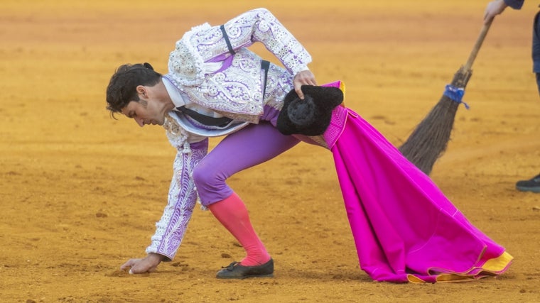 Cayetano Rivera, en su despedida de La Maestranza.