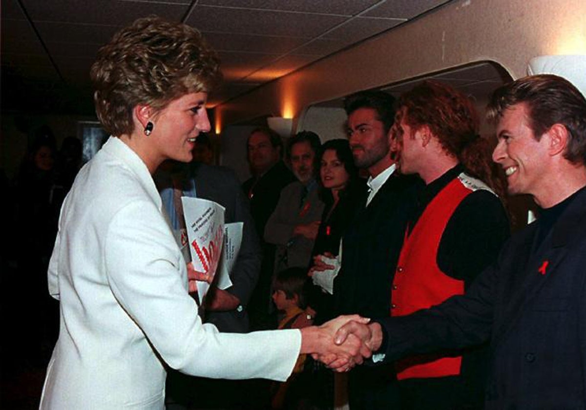 Ladi Di junto a Bowie en una imagen de 1993