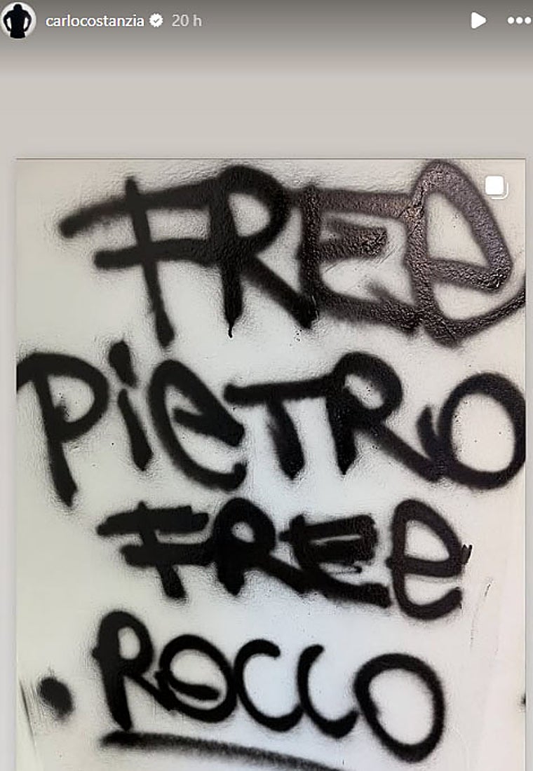 Carlo Costanzia pide la libertad para sus hermanos presos en Turín