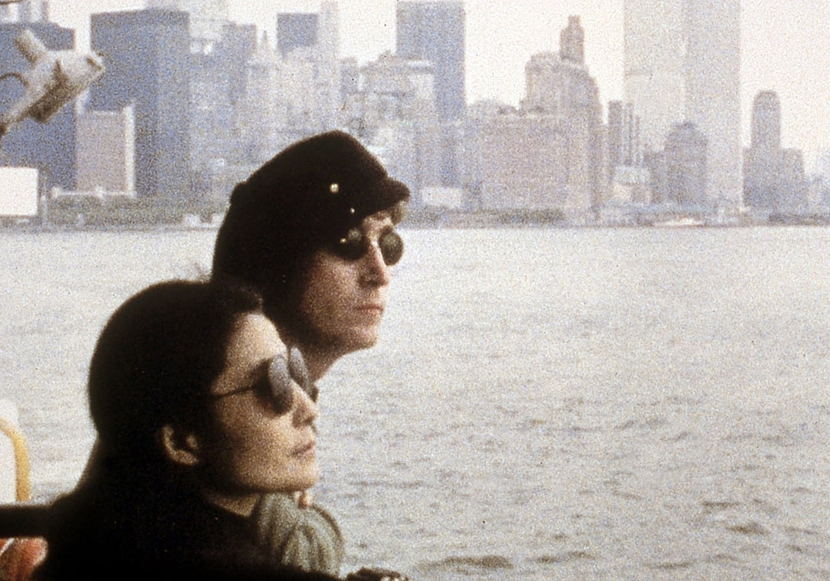 John Lennon y Yoko Ono, en Nueva York.