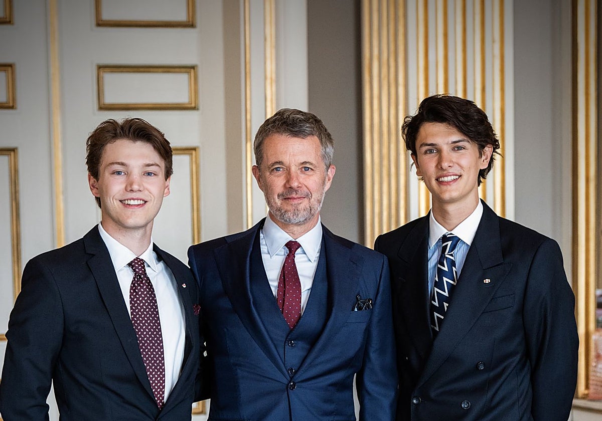 El conde Felix de Monpezat, Federico de Dinamarca y Nicolás de Monpezat