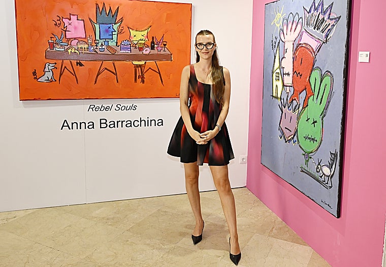 Anna Barrachina en la inauguración de su exposición