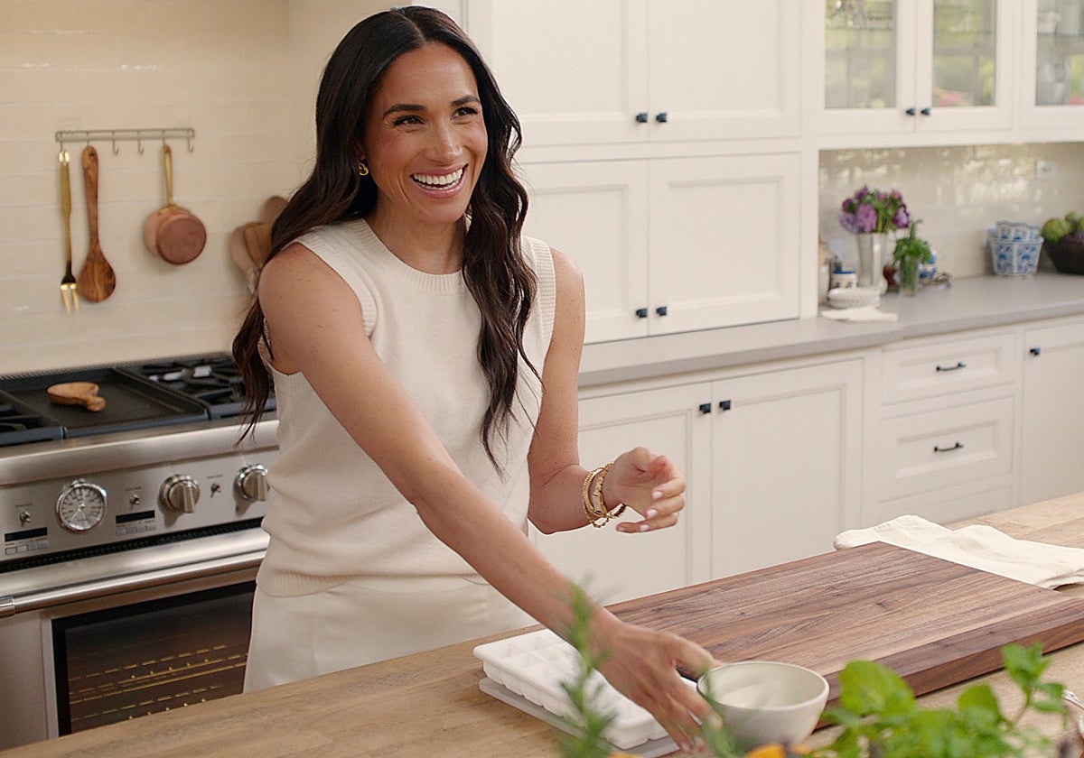 Meghan Markle, en su cocina de Montecito.