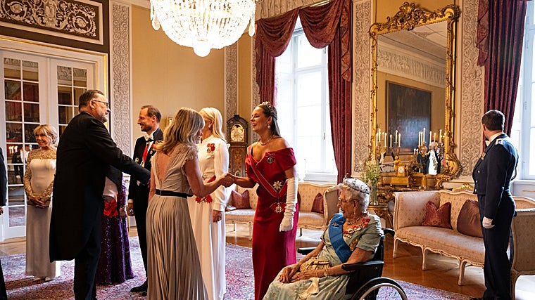 Ingrid de Noruega durante el pasamanos