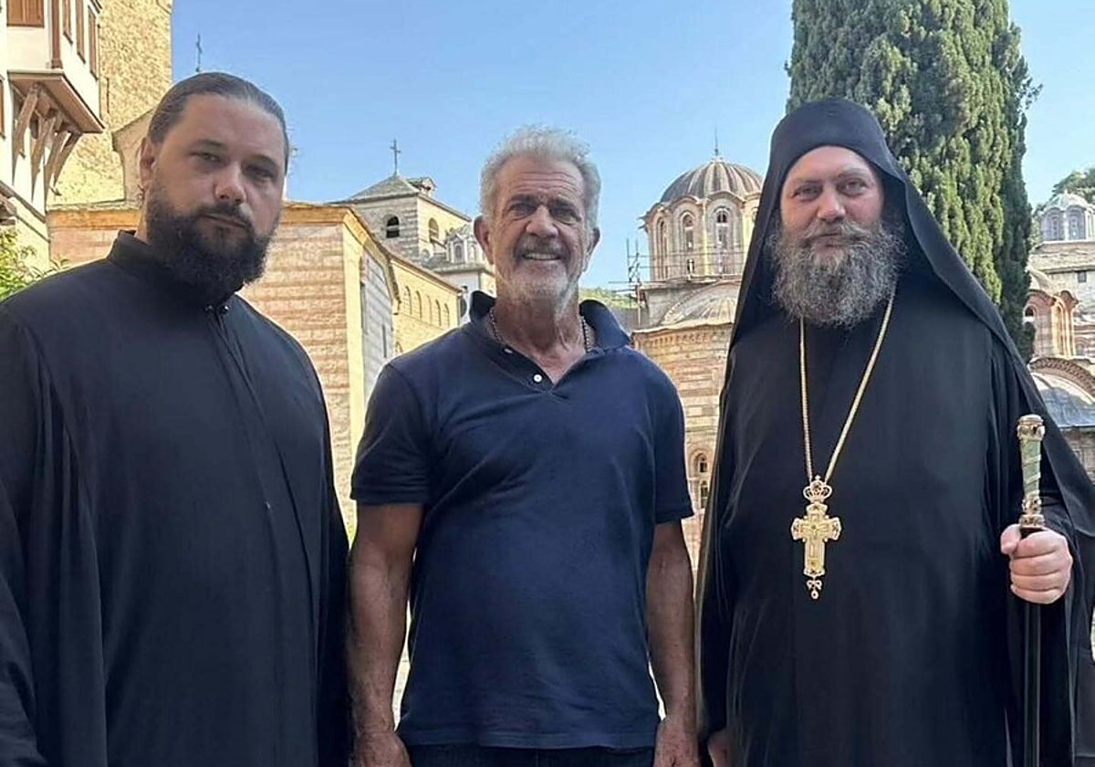 El retiro espiritual de Mel Gibson en un monasterio ortodoxo griego