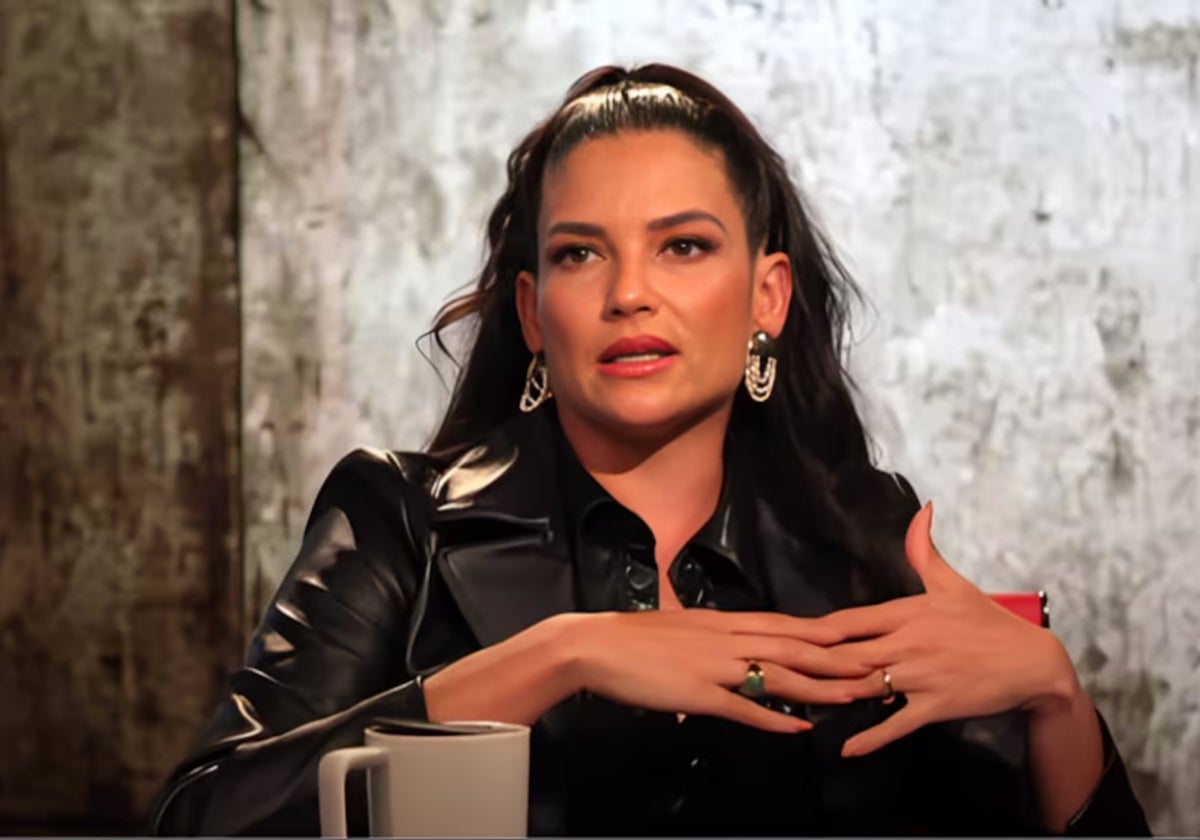 La cantante Natalia Jiménez, durante la entrevista con El Interrogatorio