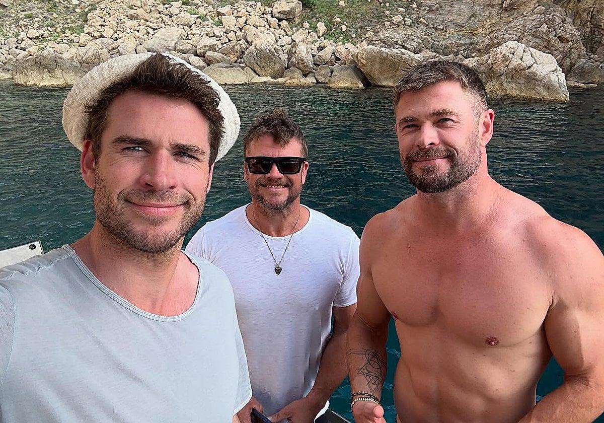 Liam, Luke y Chris Hemsworth