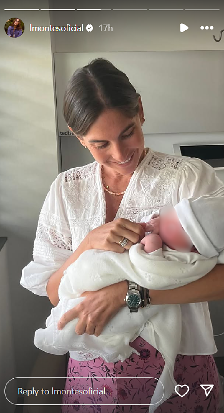 Sibi Montes, hermana de Lourdes Montes, se convierte en madre por primera vez