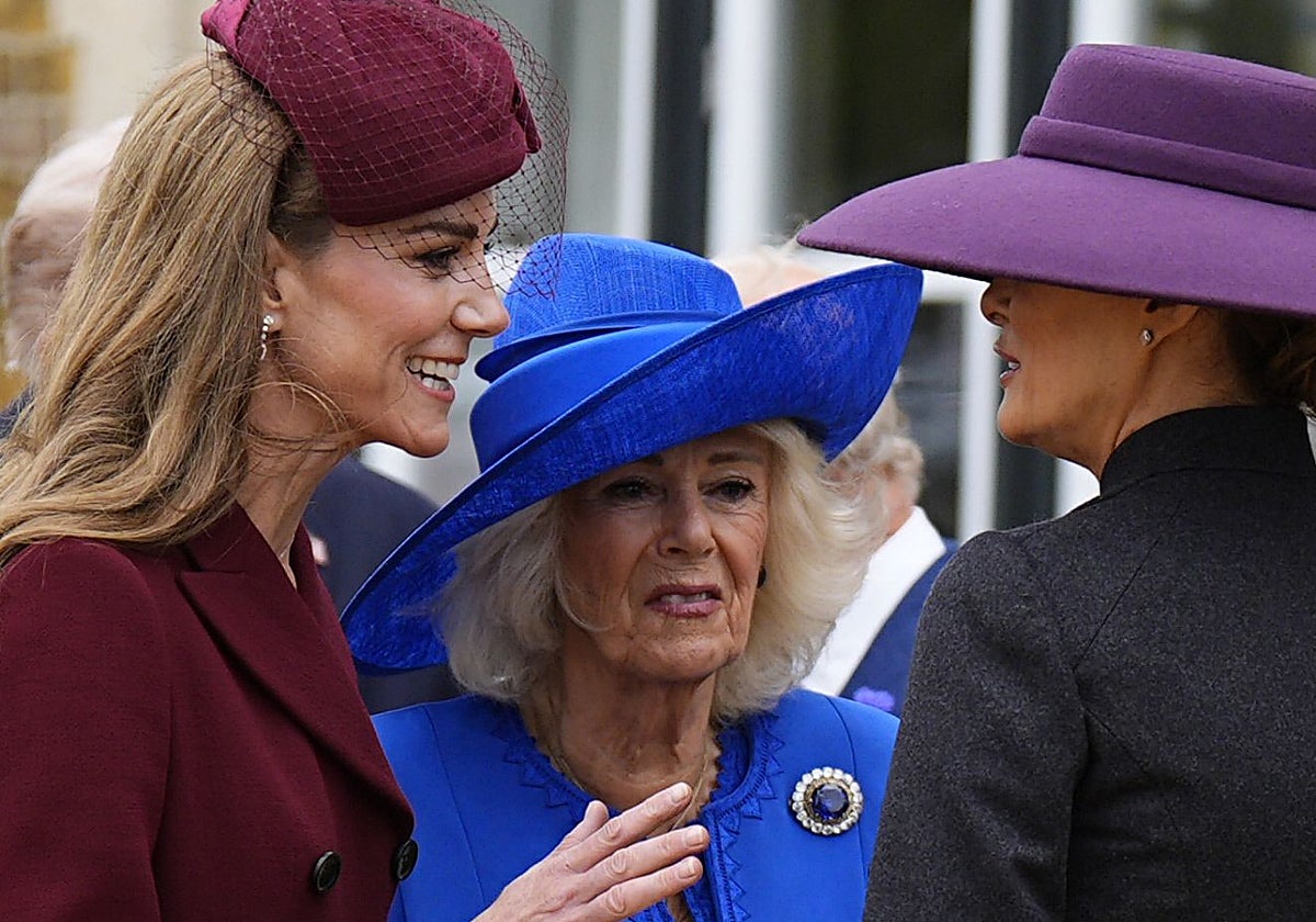 La Reina Camila junto a Kate Middleton y Melania Trump