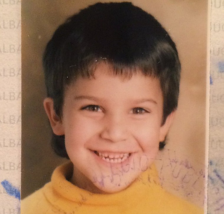 Álex González de niño