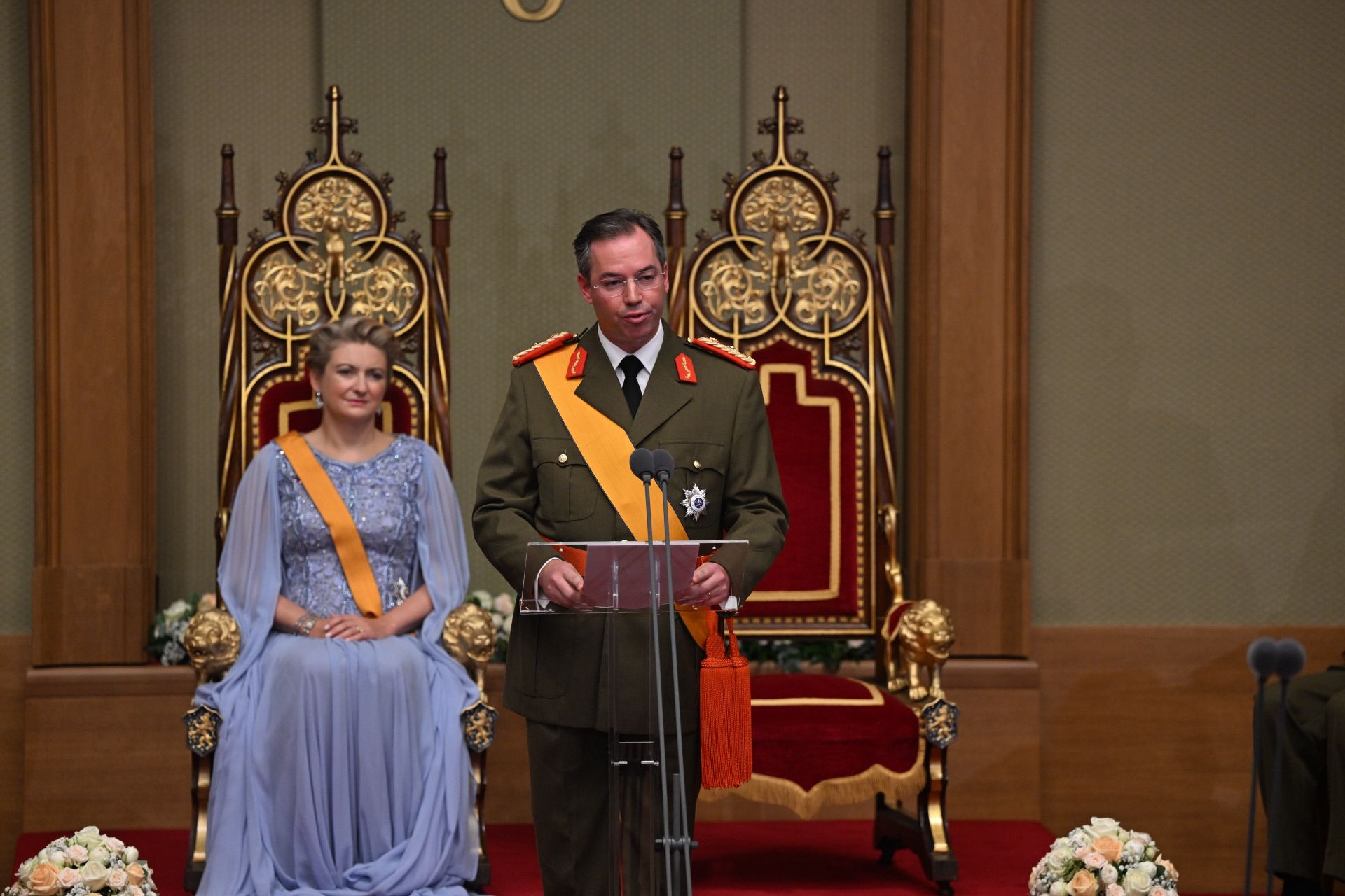 Guillermo de Luxemburgo, durante su discurso.