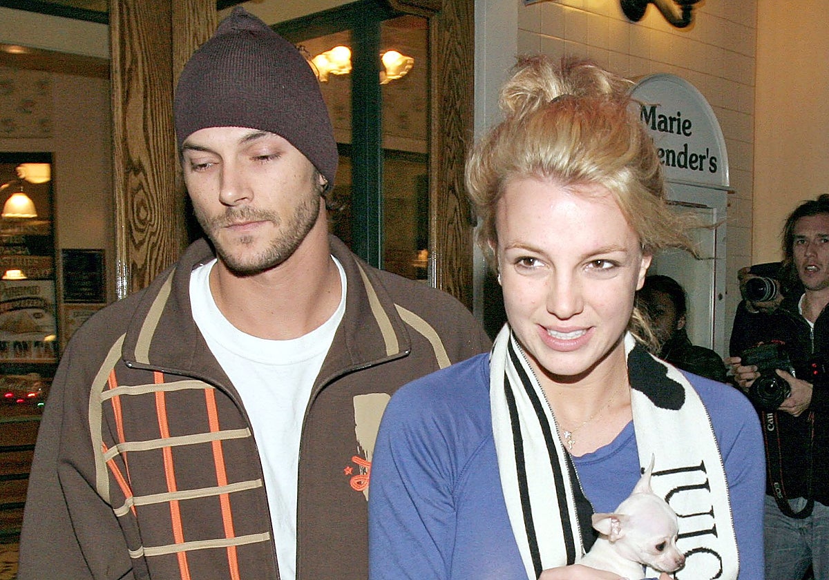 Kevin Federline y Britney Spears en 2004