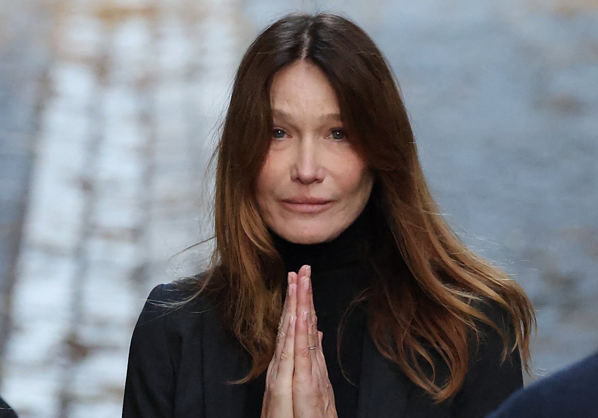 Carla Bruni, en su despedida de Sarkozy.
