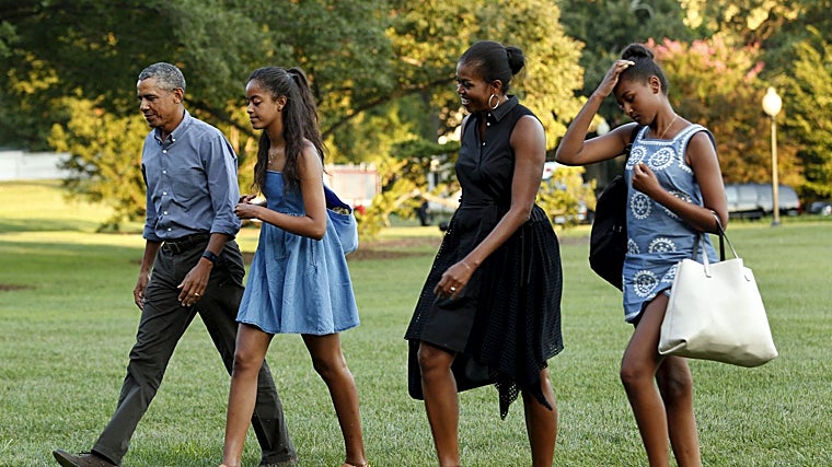 La familia Obama al completo en 2015