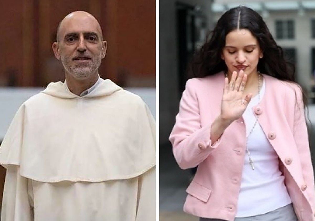 El obispo Xabier Gómez García y Rosalía