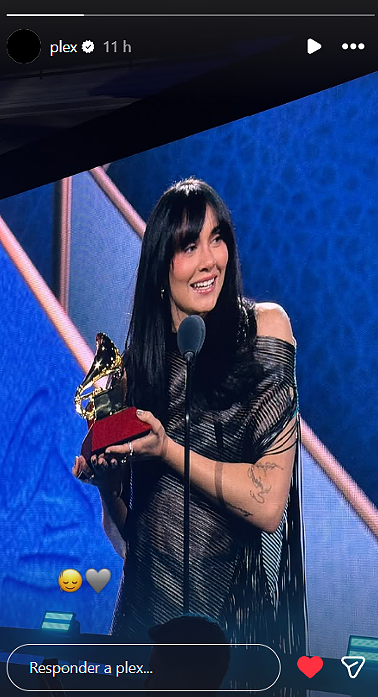 El primer Latin Grammy de Aitana llega con mensaje directo a Plex: «Le quiero con todo mi corazón»