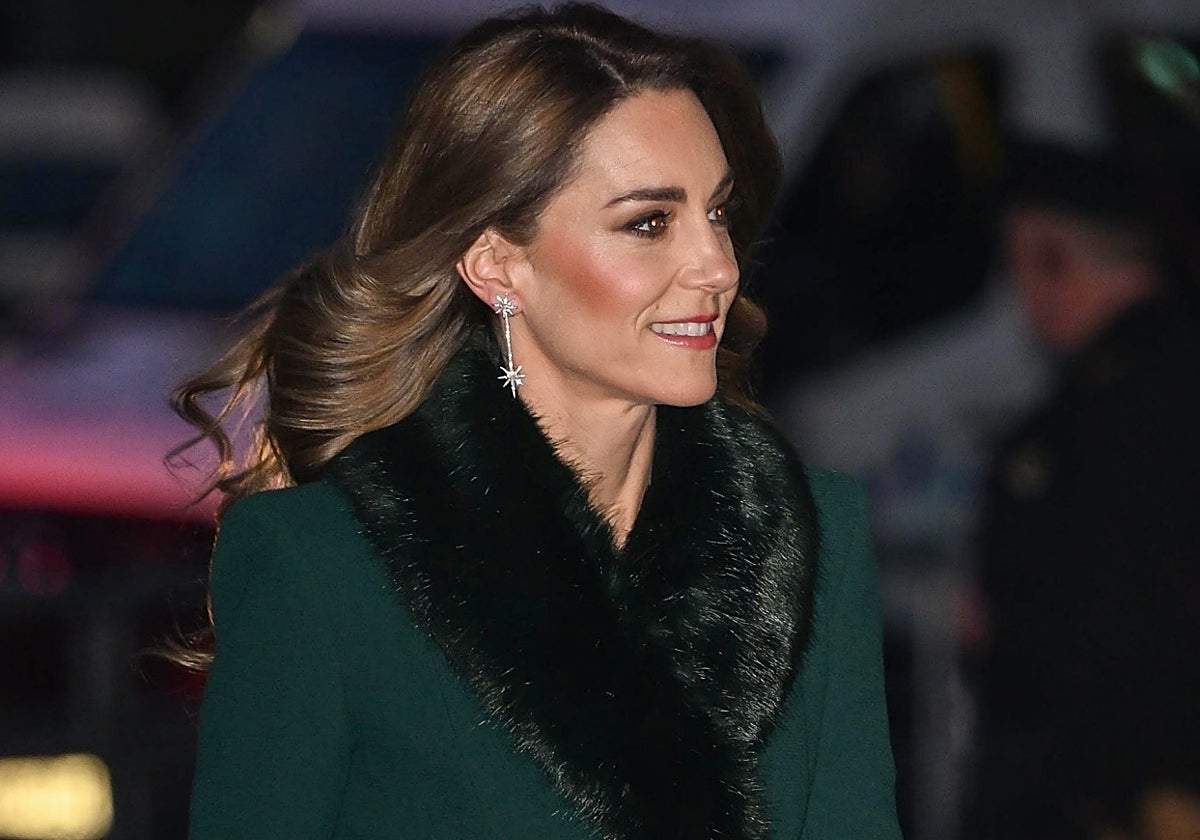 Kate Middleton, a su llegada al especial de Navidad.