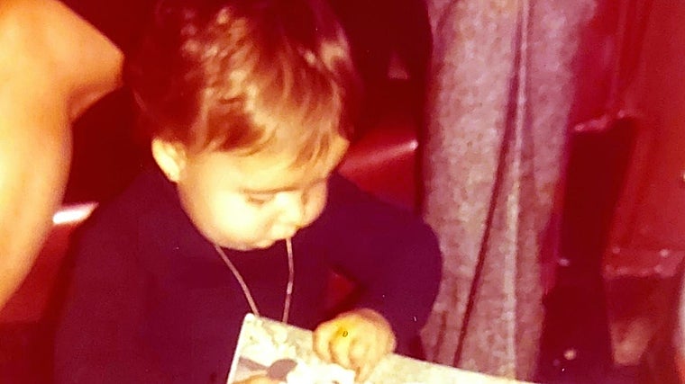 Sandra Barneda, child