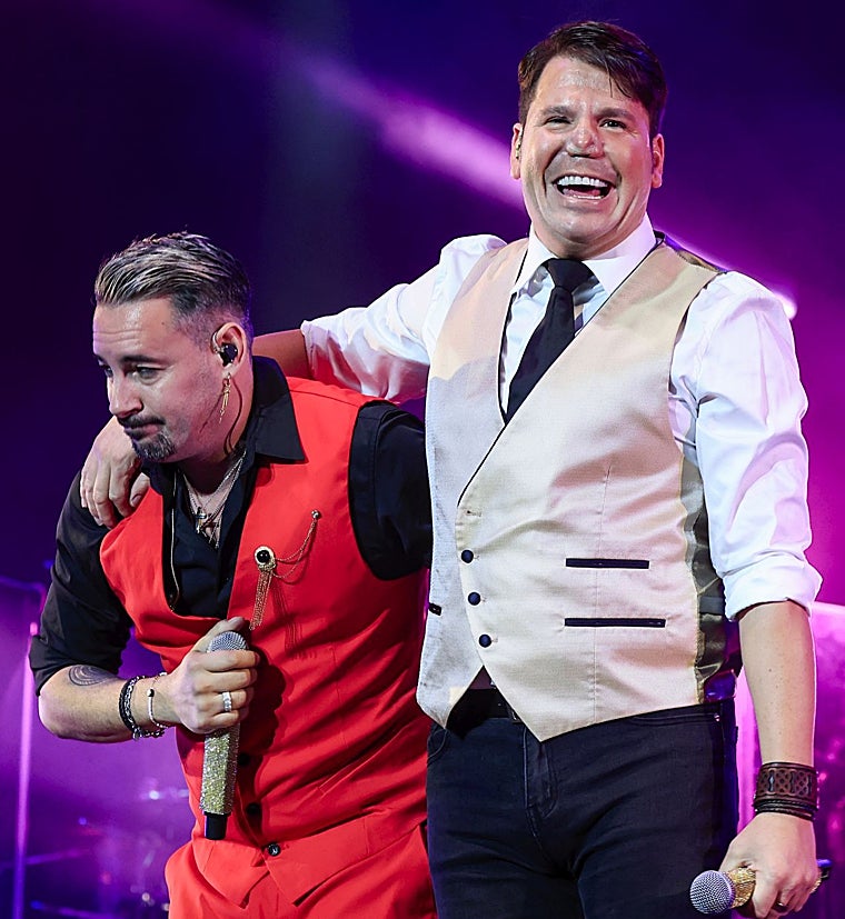 Andy e Lucas no show de despedida