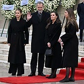 Los Reyes dan su último adiós a Irene de Grecia
