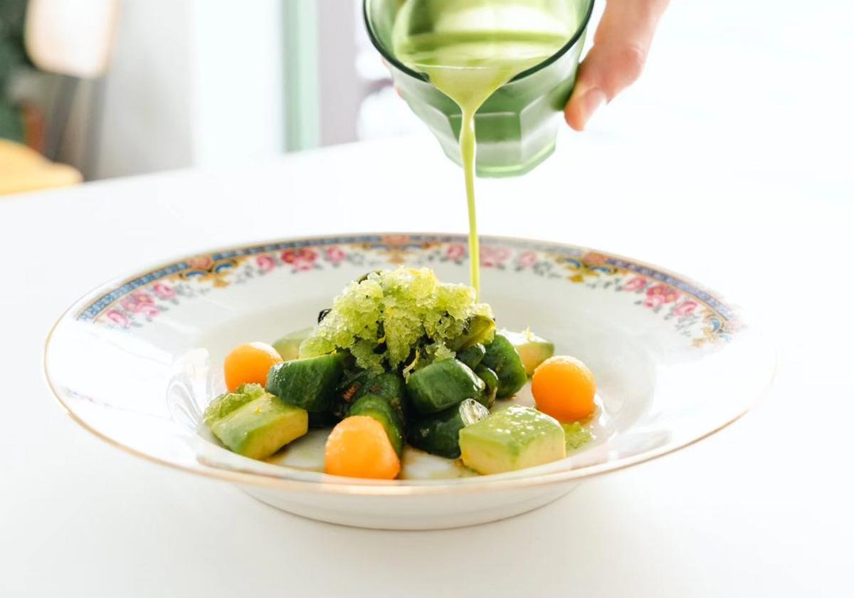 Ensalada de pepino de Veganí