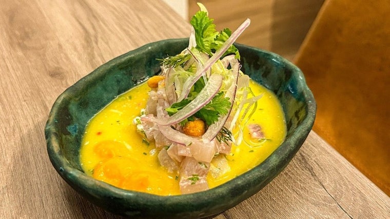 Ceviche de corvina a los dos ajís