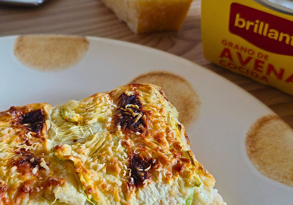 Lasaña de calabacín con bechamel de granos de avena Brillante